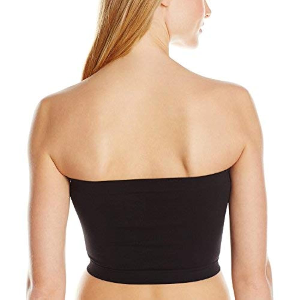 SUGARLIPS Women's Seamless Crop Tube Top, Black, One Size at